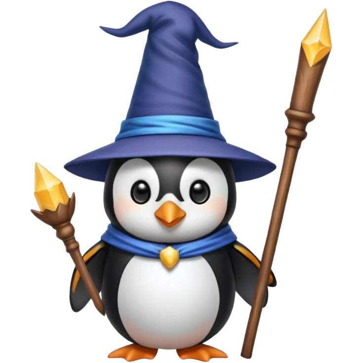 Penguin Wizard emoji