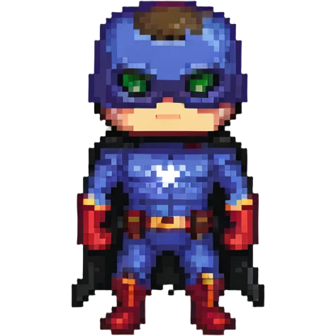 superhero funko pop style pixel art emoji
