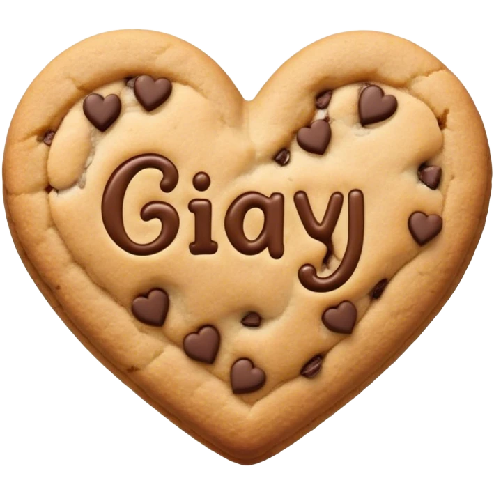 cookie heart with ;IGY6 written across emoji