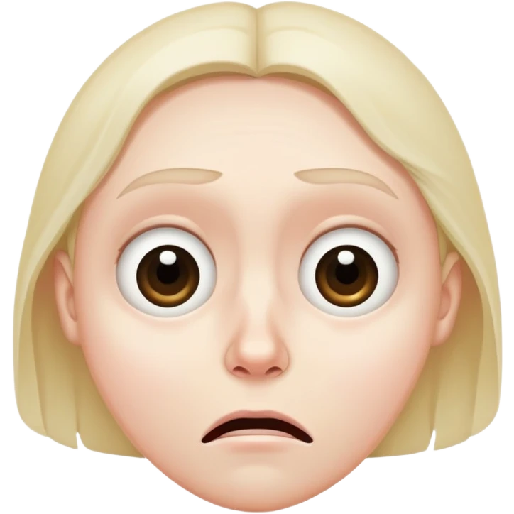 Scared tired face emoji