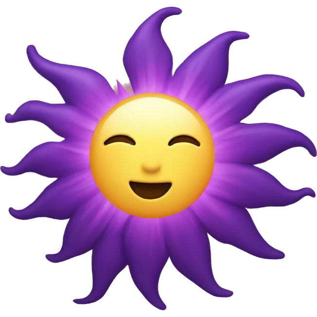 purple sun emoji