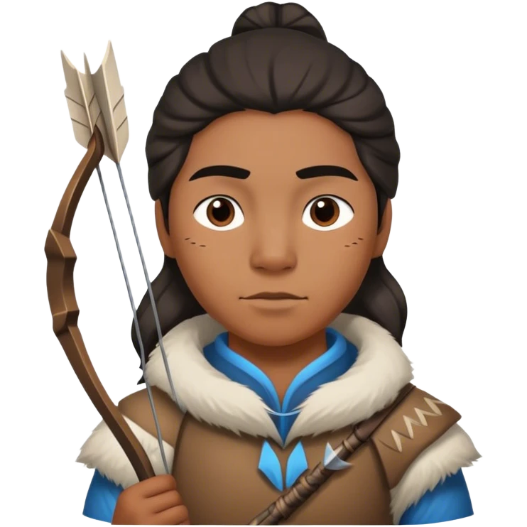 Inuit with arrow emoji