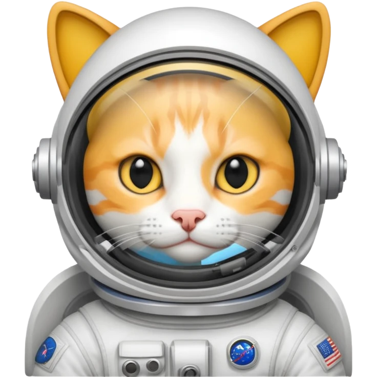 yellow cat white  Astronaut emoji