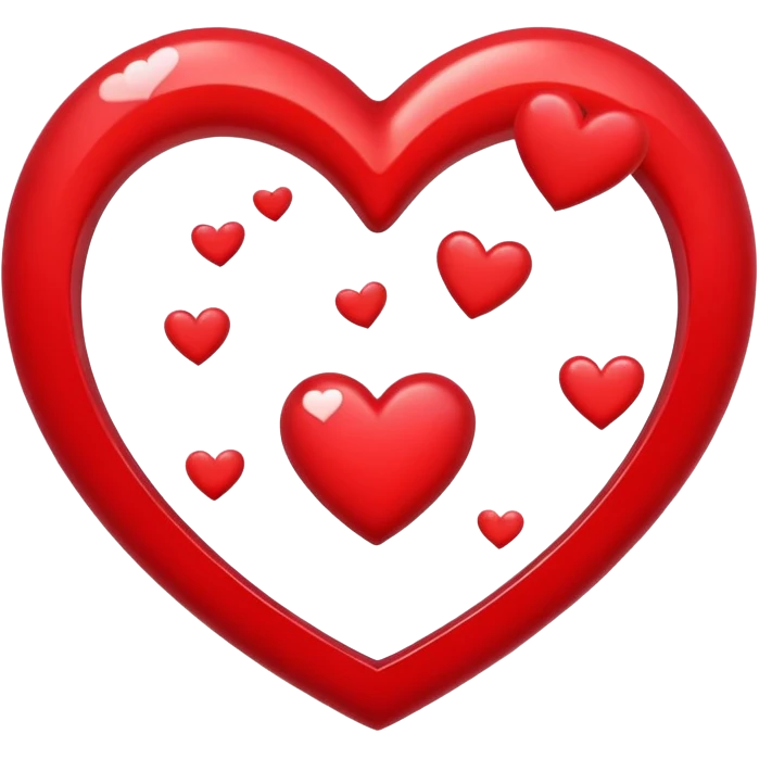 An R with hearts around it emoji