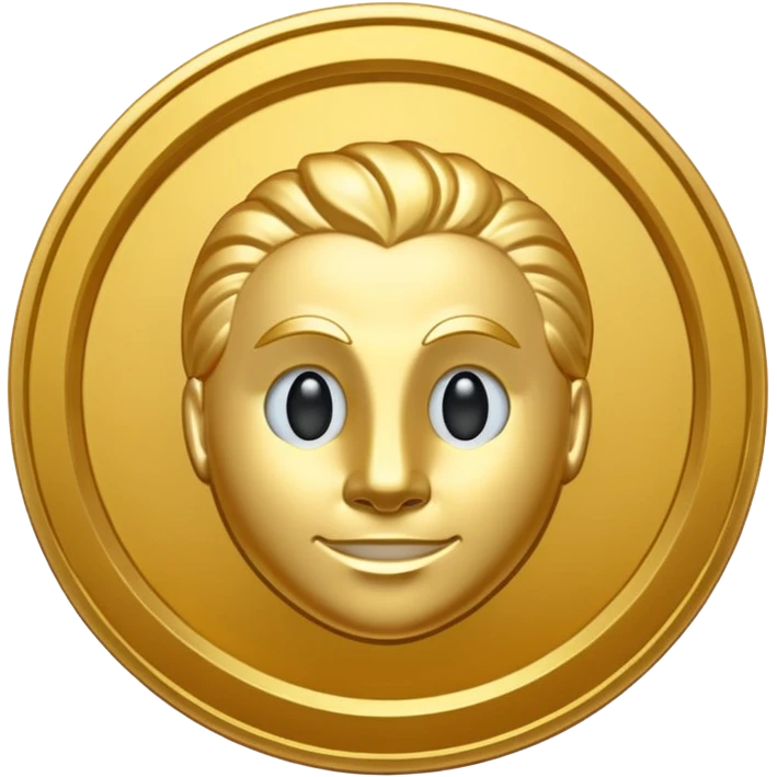 hey help me generate a flat golden token that has only ther head of my companies mascot in the center can you do that for me? emoji