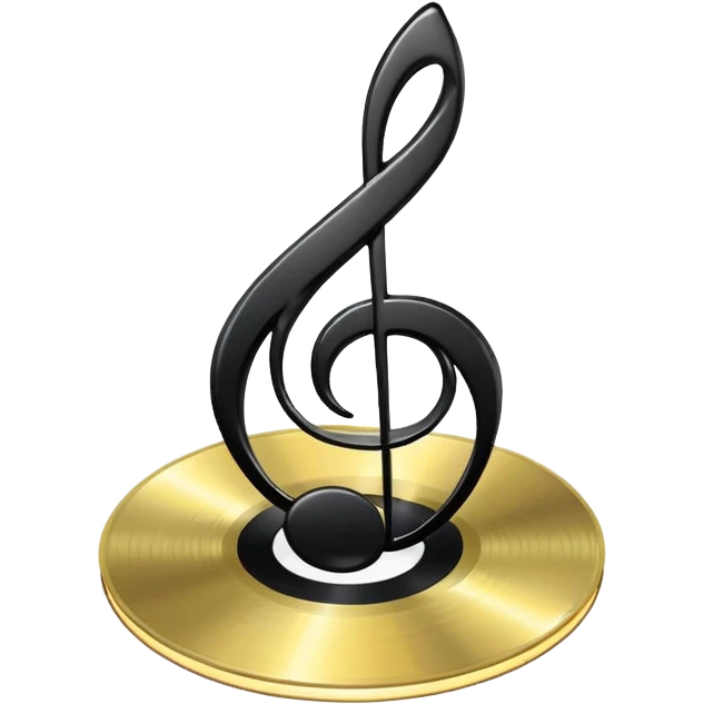 music note with a music disc emoji