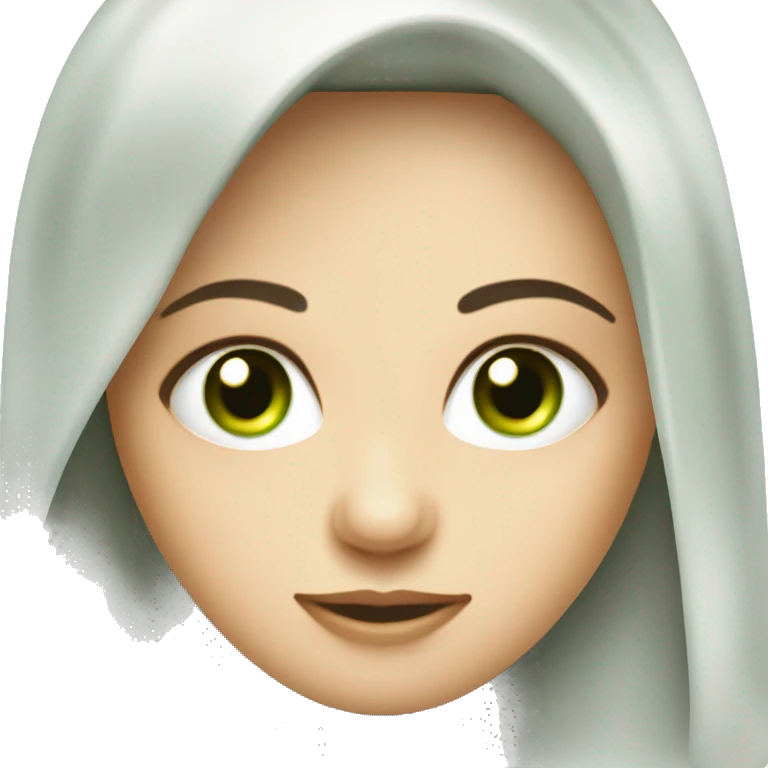 Kopftuchmädchen mit grünen Augen emoji