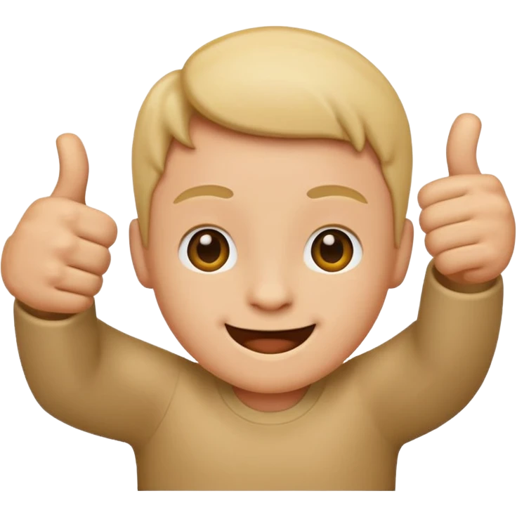 Thumbs up emoji but the thumb is tiny emoji