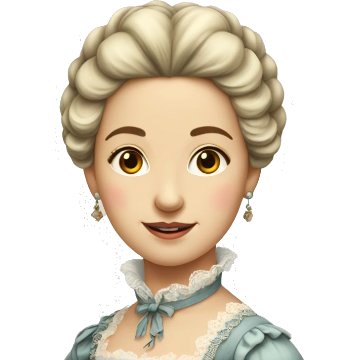 18th century Swiss young lady in dress emoji