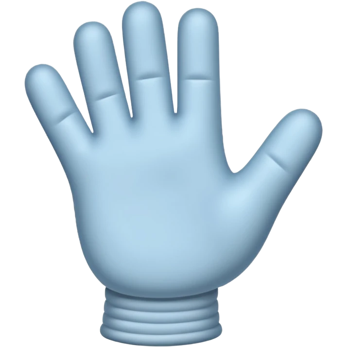 Mickey Mouse style hand emoji, white glove, friendly emoji