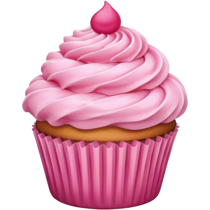 Cupcake with pink icing emoji