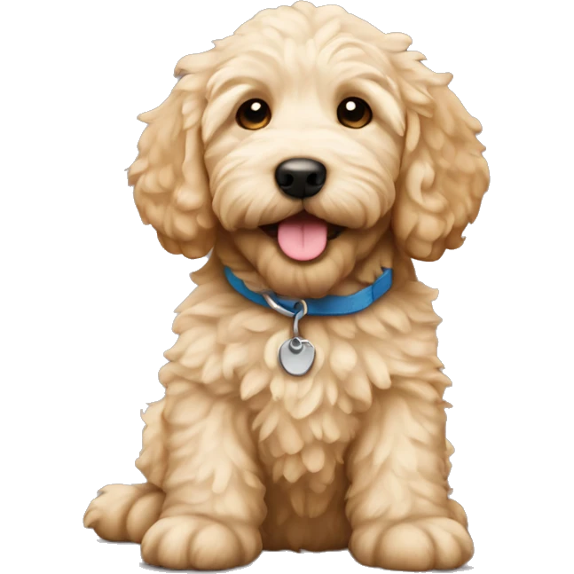 Golden doodle puppy emoji