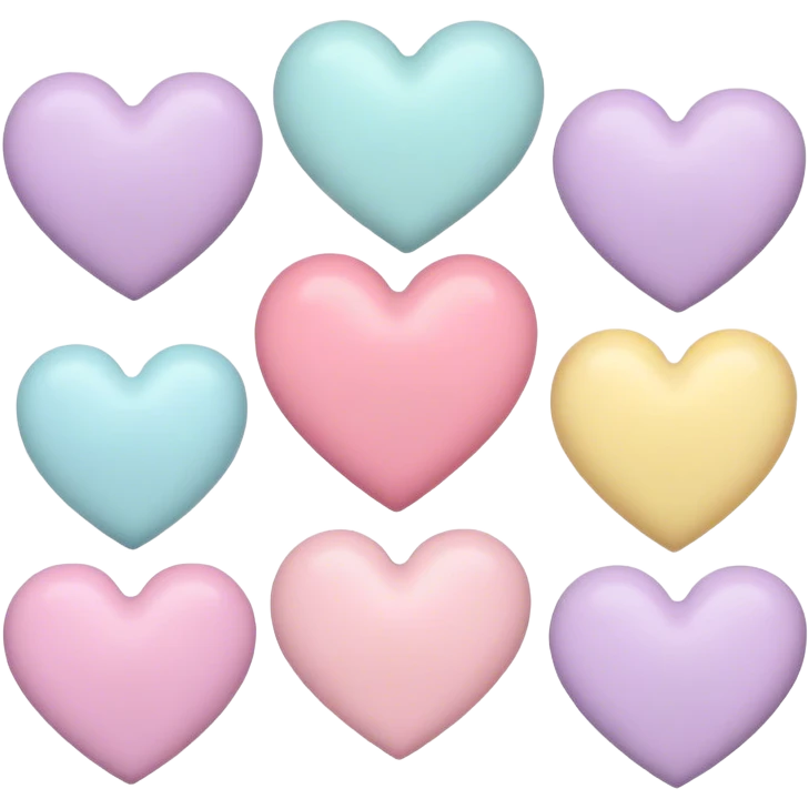 Pastel hearts emoji