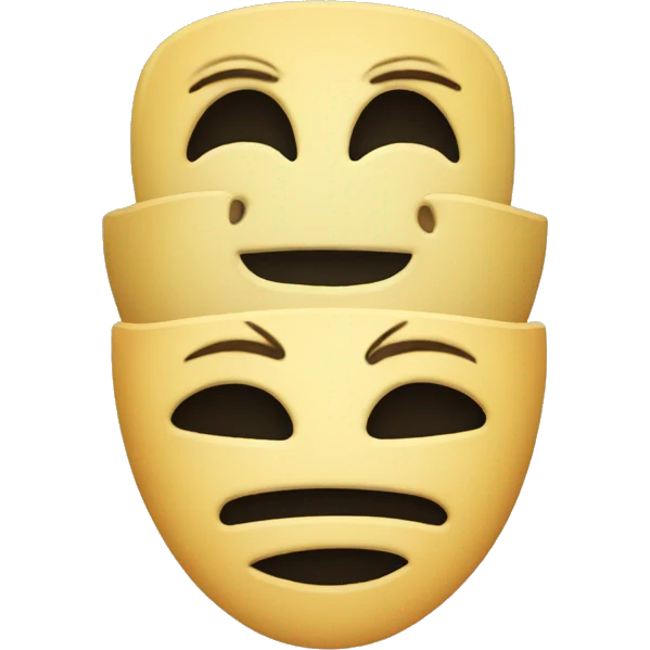 happy and sad mask emoji