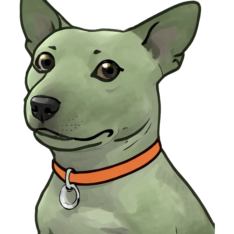 Coquette dog emoji