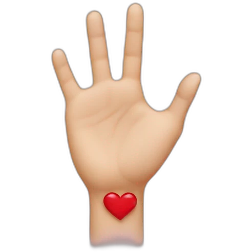 Hand heart emoji