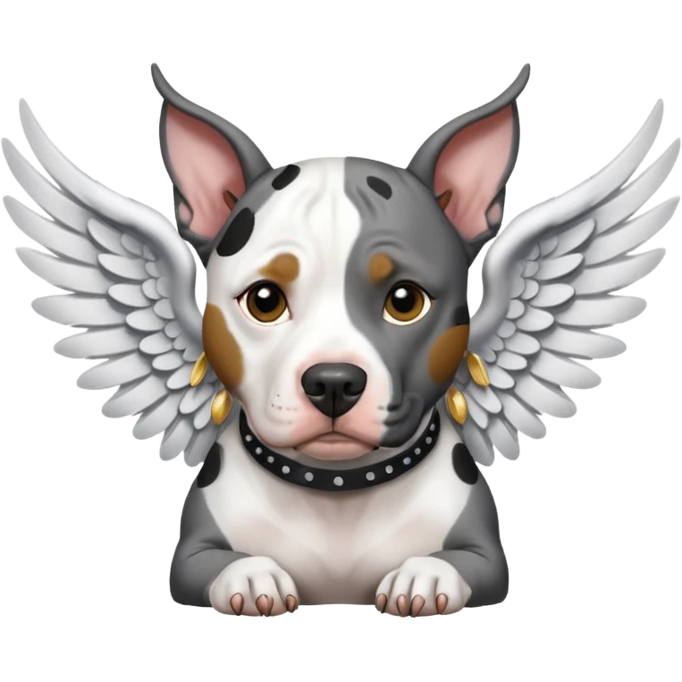 Pitbul manchas blancas y negras, hembra hacerla cln alistas como un angel  emoji