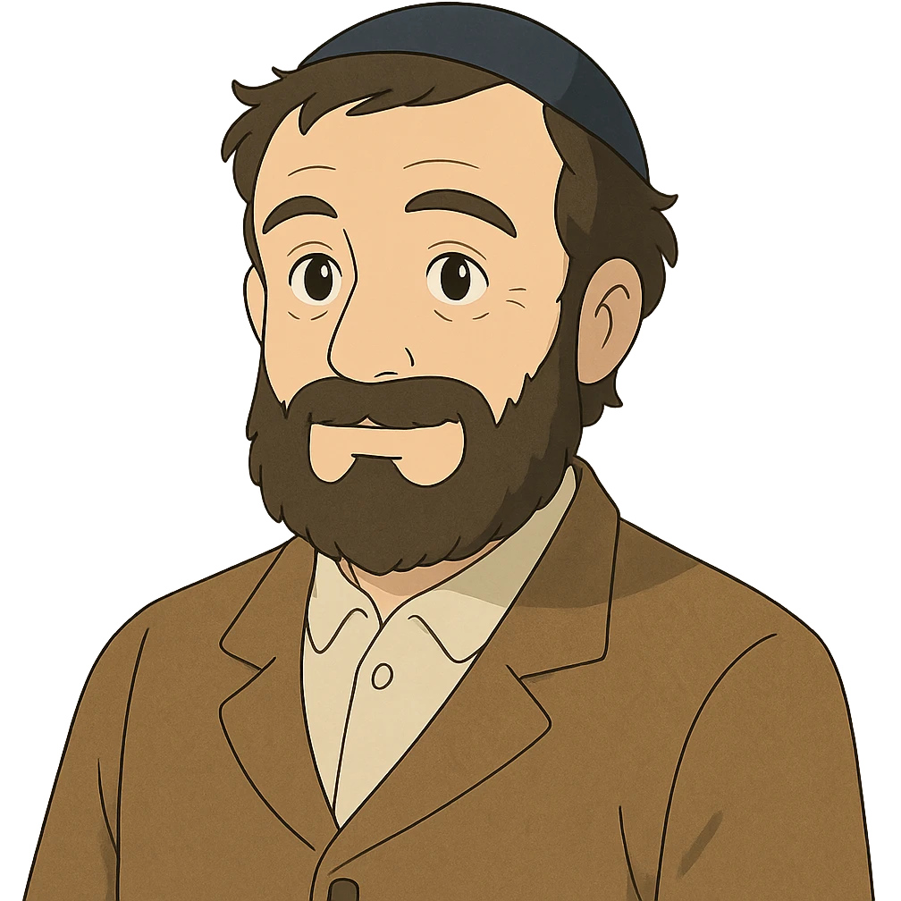 Jewish man with yarmulke, gentle face emoji