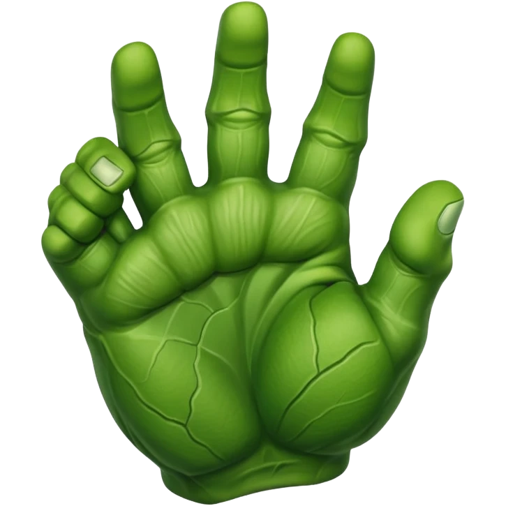 hulk smash green hand emoji
