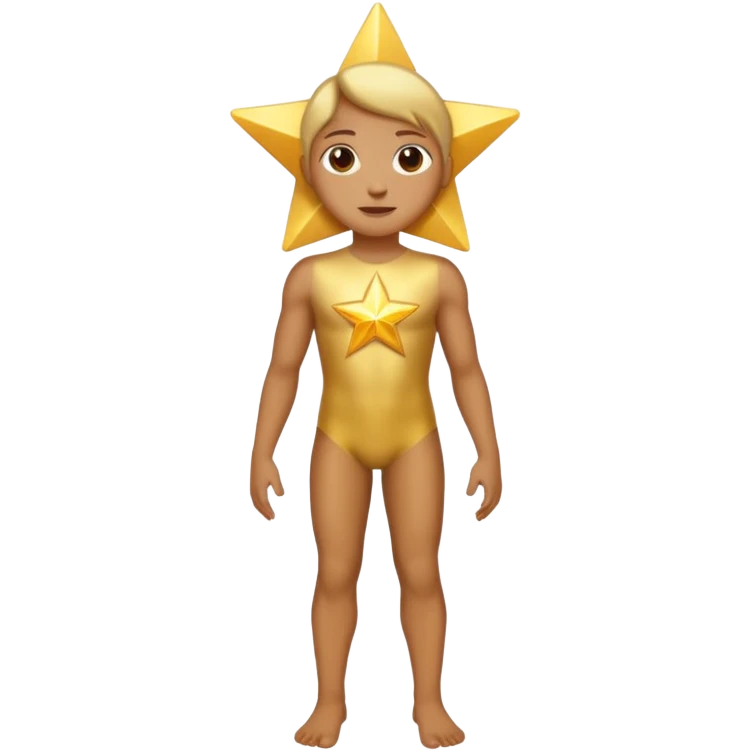 Star with a human full body emoji