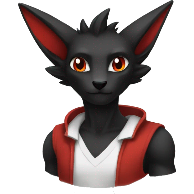 Black and Red Anthro Fakémon emoji