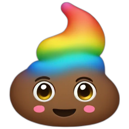 rainbow-poop emoji
