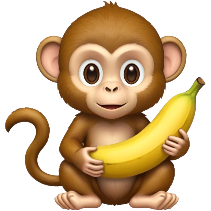 Monkey with banana emoji