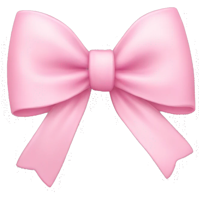 baby pink bow emoji