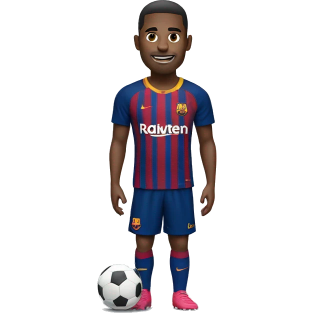 Football player with barça kit emoji