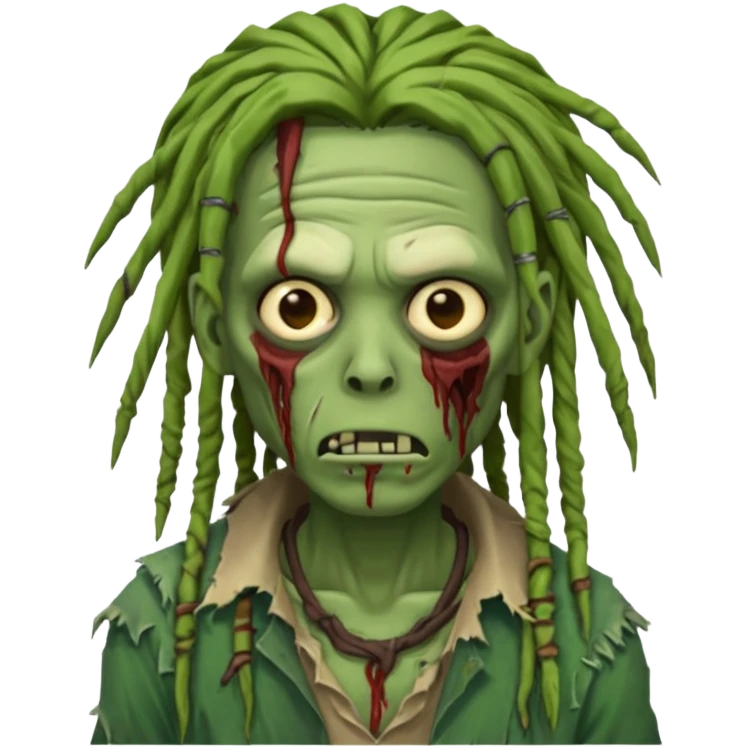 zombie with dreads emoji