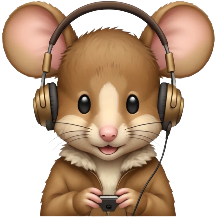 the mouse wearing headphone emoji