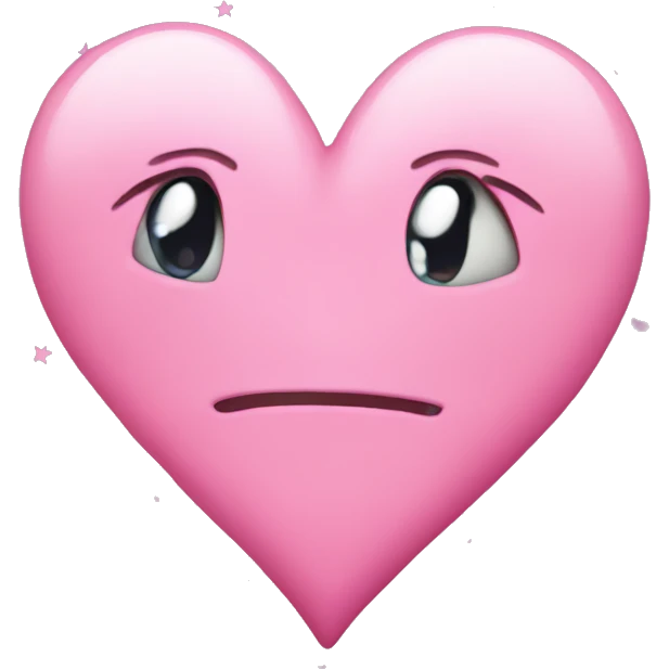 Pink heart stars emoji