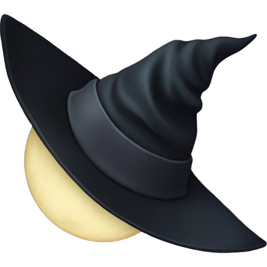 witch hat with moon emoji
