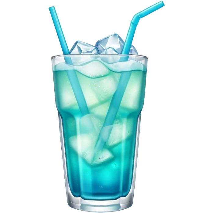 Baja Blast soda in a glass with ice emoji