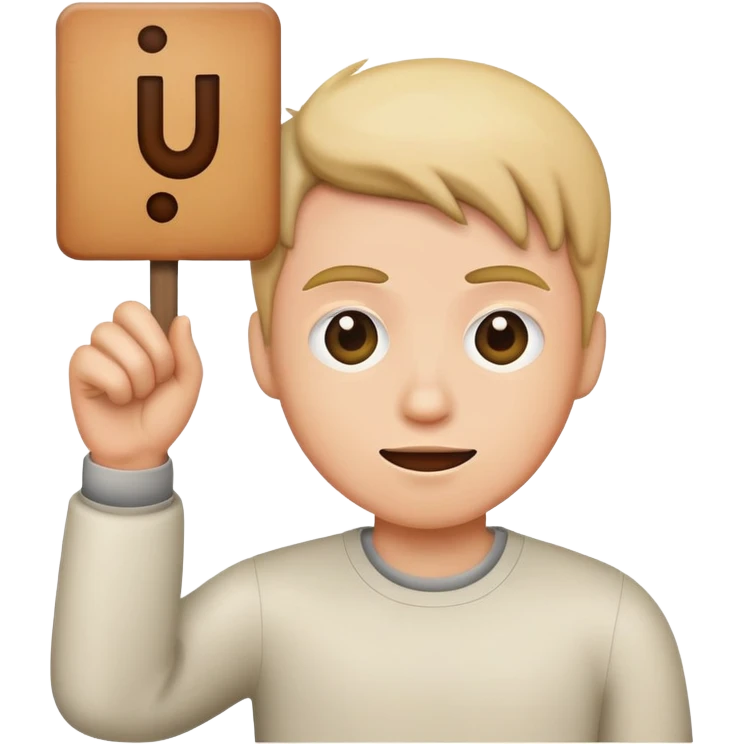 holding an idiot sign emoji