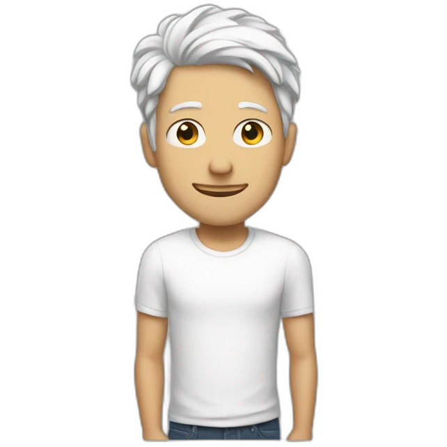 the white guy leaned in emoji