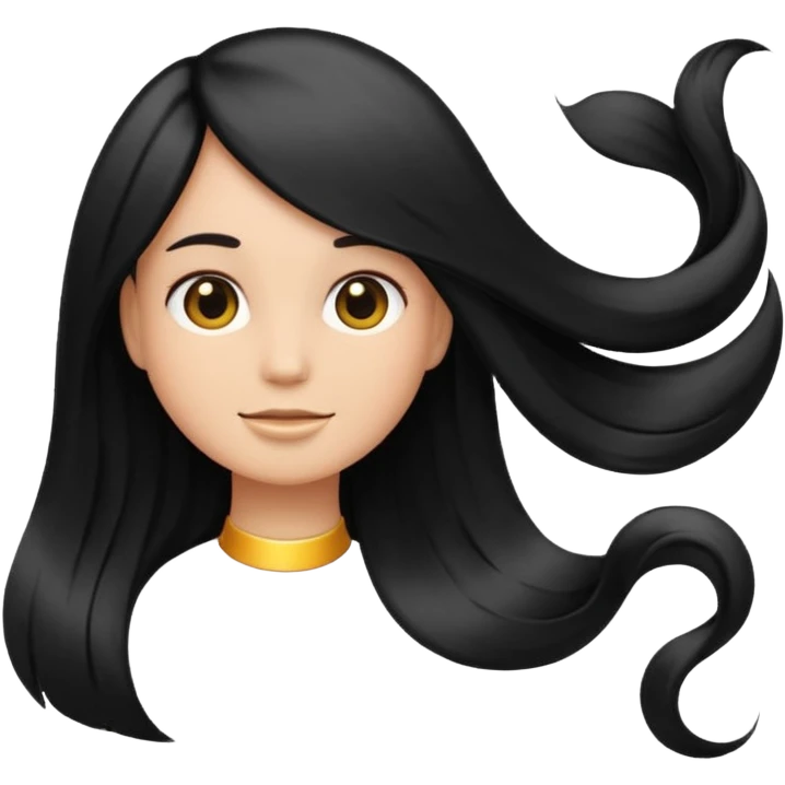 hair extension simple clear emoji style emoji