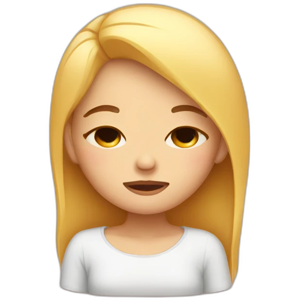 Sleepy girl emoji