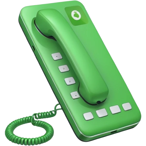 green phone, side view, simple, no text emoji