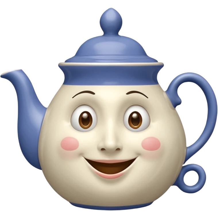 A character from the fairy tale Beauty and the Beast: Mrs. Potts, the lady who was turned into a teapot. She retains the teapot's original form, with an anthropomorphic face on the teapot. emoji