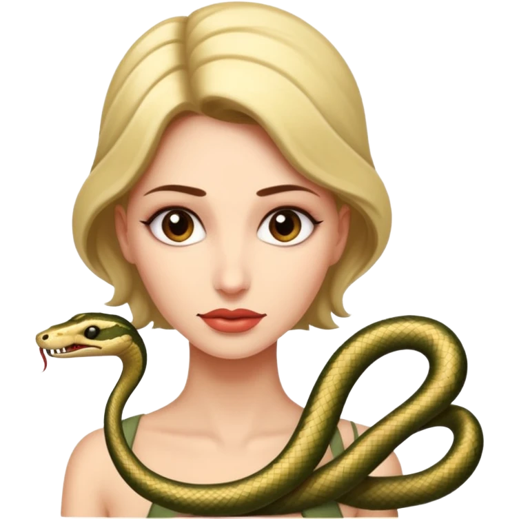 Woman with a very long snake neck  emoji