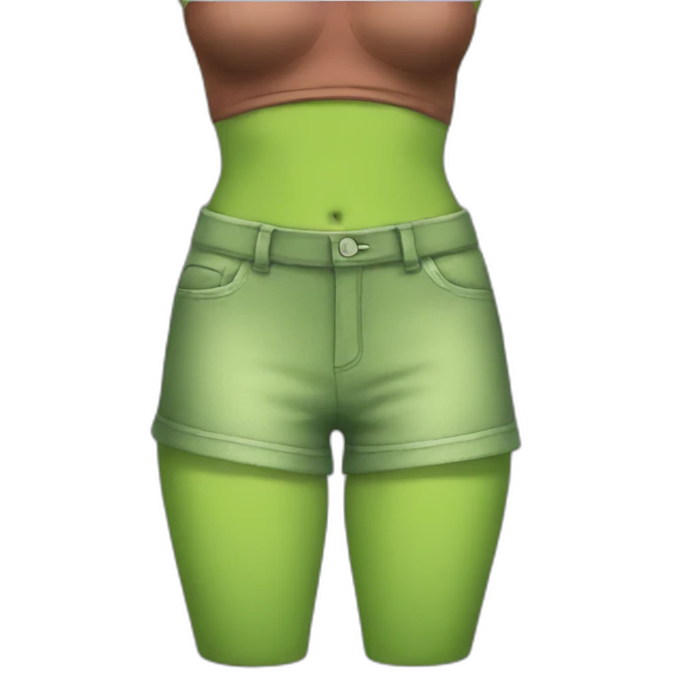 Female shrek short shorts emoji