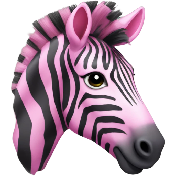 Pink zebra emoji
