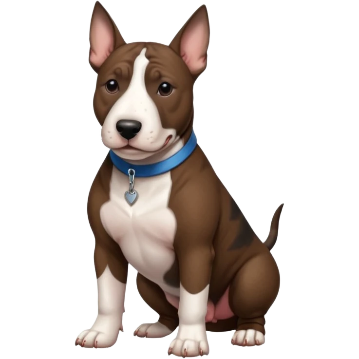 brindle english bull terrier dark brown emoji