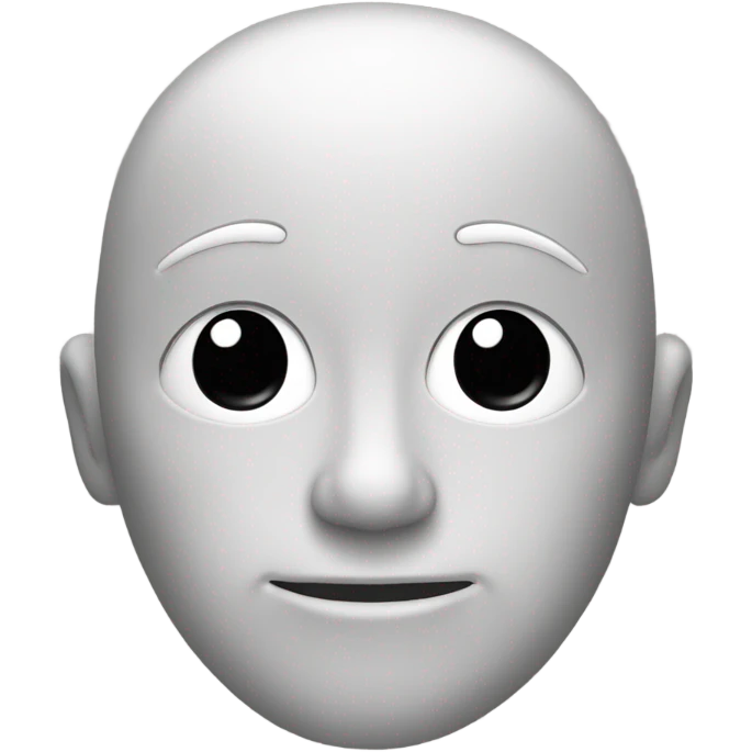 Blank face with two hands and feet with a creased hole in the middle emoji