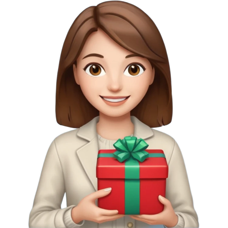 Single women with gift  emoji