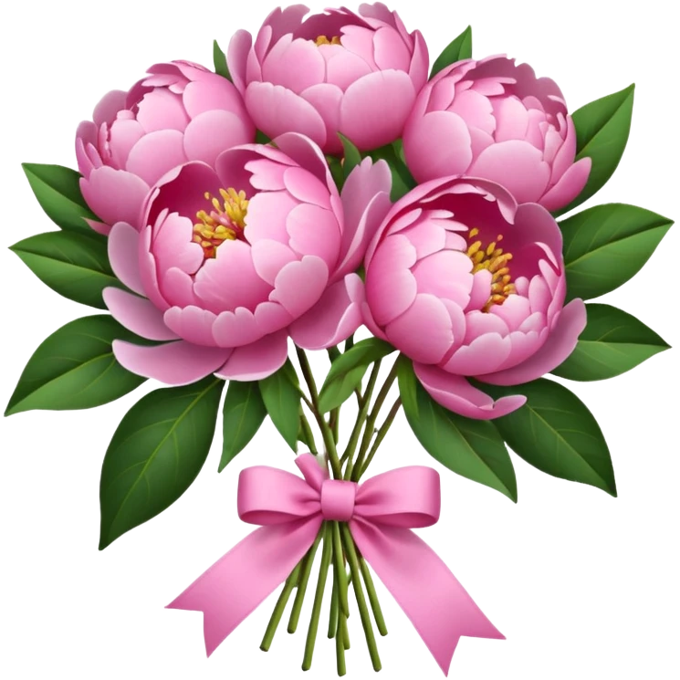 Peonies bouquet emoji