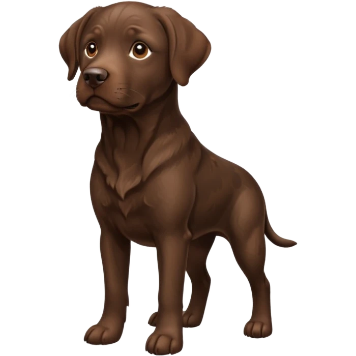 brindle chocolate lab  emoji