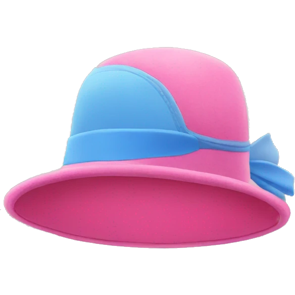 PINK HAT flying AGAINST BLUE sky, without person emoji