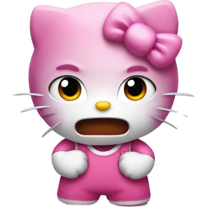 Angry hello kitty emoji